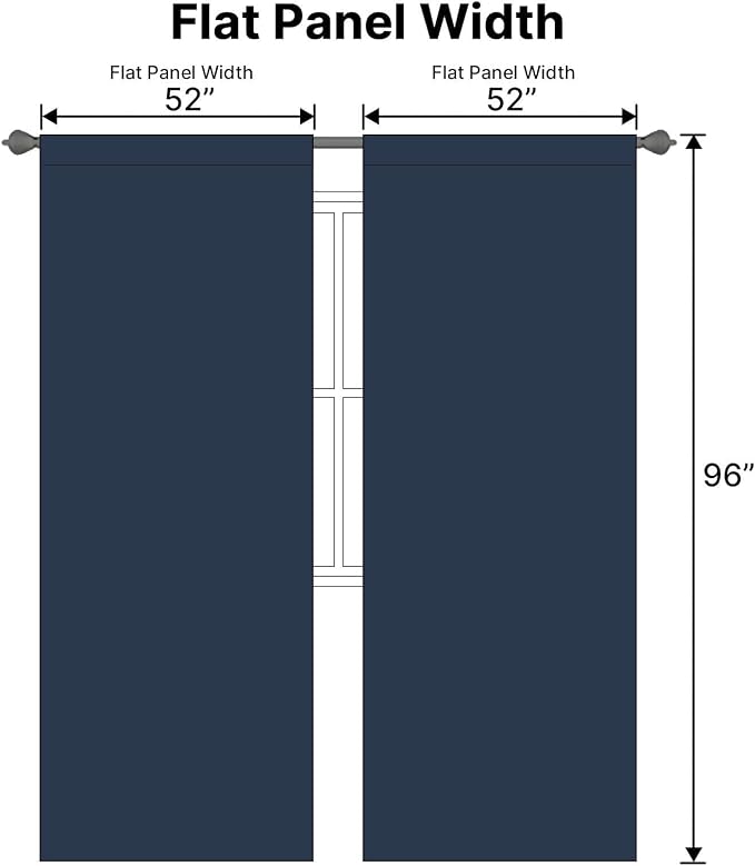 H.VERSAILTEX Blackout Curtains Thermal Insulated Window Treatment Panels Room - Image 7
