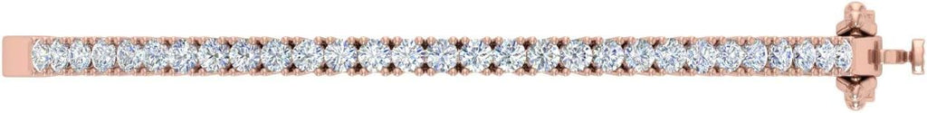 1.5 Carat Round Cut Prong Set Natural Diamond Womens Bangle Bracelet in 14K Gold (SI1-SI2 Clarity)