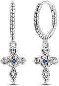 LAZA 925 Sterling Silver Hoop Earrings for Women, Hypoallergenic Huggie Butterfly Dangle Drop Earrings Colorful Flower Earrings Jewelry Gifts