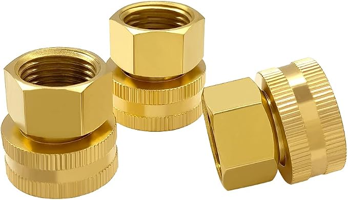 Hooshing 3PCS Garden Hose Adapter 1/2" NPT Female to 3/4" GHT Female Thread | by Hooshing