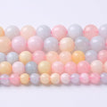 45pcs 8mm Natural Stone Morganite Beads Round Loose Beads for Jewelry Making DIY Bracelets Necklaces Crystal Energy Healing Stone Beads 15" (8mm, Morganite)