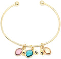 MignonandMignon Birthstone Bracelet for Women Mom Family Tree Gifts Mother Grandma Citrine Jewelry Opal - BSOBR-L-D