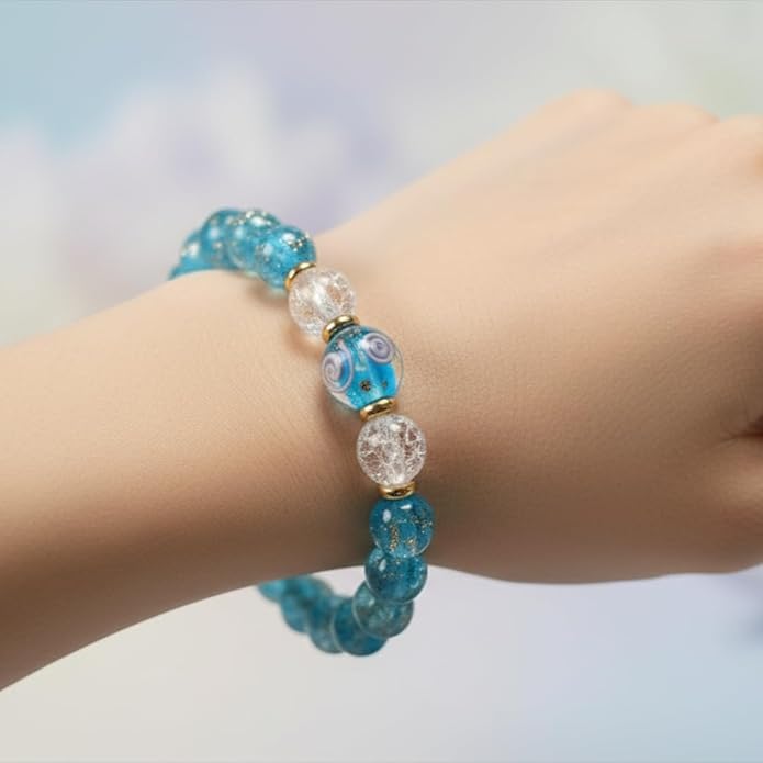 Handmade Glow-in-the-Dark Beaded Bracelet, Luminous Wrist Accessory, Fashion Bracelet for Women, Ideal Gift for Night Events, Parties & Birthdays
