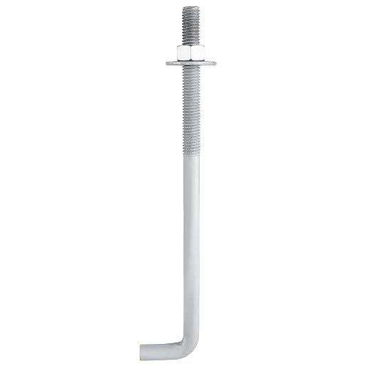 5/8” x 10” Concrete Anchor Bolts L Shaped, Hot-Dip Galvanized by HROMIGRY
