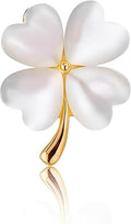 Pearl Flower Brooch for Women - Gold Plated Pearl Flower Pin Rhinestone Buttons Lapel Pin Jewelry - Valentine's Day Gift