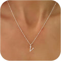 Valentines Gifts for Her Women - Initial Necklaces for Women Dainty 14k Gold Plated A-Z Letter Pendant Name Necklaces Cute Charm Choker Fashion Accessories Non Tarnish Trendy Jewelry Gift