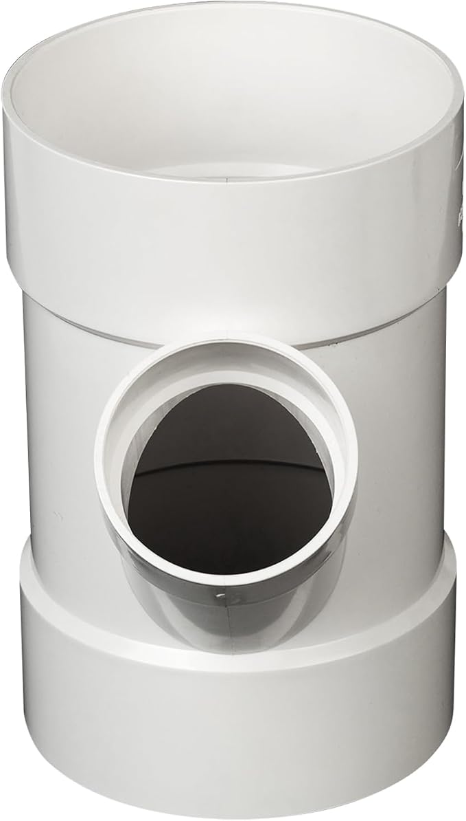 4"X4"X2" PVC 45 Degree Wye DWV Sanitary Drain Waste Reducer Y-TEE white | Vent - Image 7