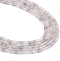 Natural Gray Agate Spacer Beads Caps Flat Round Loose Beads for Beading Jewelry Making 3mmx2mm 38cm