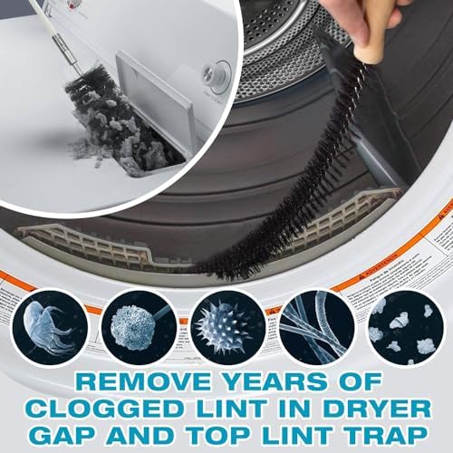 Sealegend 58-Pieces 40-Feet Dryer Vent Cleaner Kit, Dryer Cleaning Tools - Image 6