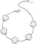 18K Gold-Plated Four Leaf Clover Bracelet for Women,Adjustable lucky Bracelet Set Jewelry Gift-Hypoallergenic Charm for Birthdays, Wellness & Daily Wear