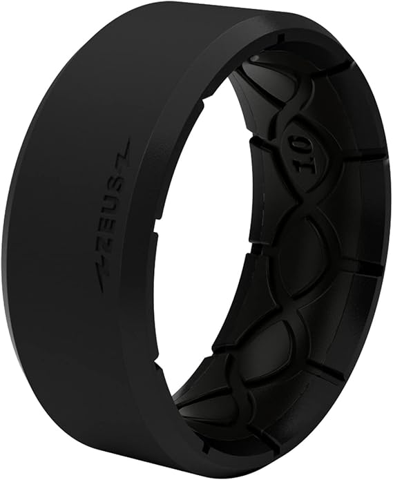 Groove Life Zeus Anti Stretch Silicone Ring Breathable Silicone Rings for Him and Her, Unique Design, Comfort Fit Ring