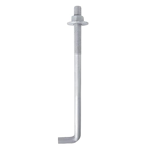 1/2" x 12" Concrete Anchor Bolts L Shaped, Hot-Dip Galvanized by HROMIGRY