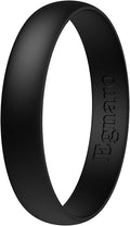 Egnaro Silicone Rings for Her, Rubber Wedding bands for Him, Breathable Engagement thin Unisex Design, Variety Multipack 1-7
