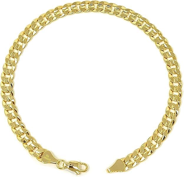 Gold Electroplated Anklet for Women, 9-12 Inch Sizes, Figaro, Cuban, Mariner, Herringbone Design - Made in Korea