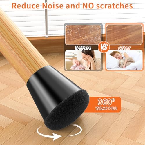 Chair Leg Floor Protectors for Hardwood Floors Extra Small 16pcs - Image 3