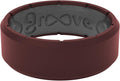 Groove Life Edge Silicone Ring - Breathable Rubber Wedding Rings for Men, Unique Design, Comfort Fit Ring