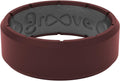 Groove Life Edge Silicone Ring - Breathable Rubber Wedding Rings for Men, Unique Design, Comfort Fit Ring