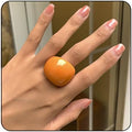 Colorful Chunky Acrylic Ring for Women,Vintage Statement Stackable Rings Candy Color Knuckle Finger Rings Y2K Fashion Classic Jewelry