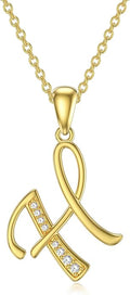 14k Gold Initial Necklace for Women, Solid Gold Moissanite Letter Pendant Necklaces Jewelry for Her Birthday Valentines Day Gifts for Mom Wife Christmas Gifts for Girlfriend Sister