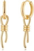 MYEARS Women Earrings Gold Huggie Hoop Dangle Drop 14K Gold Plated Small Simple Hypoallergenic Everyday Jewelry