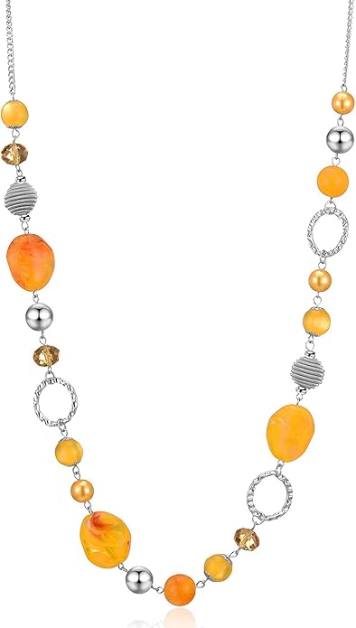 PEARL&CLUB Long Beaded Necklaces For Women - Sweater Chain Fashion Jewelry Necklace Gifts For Women