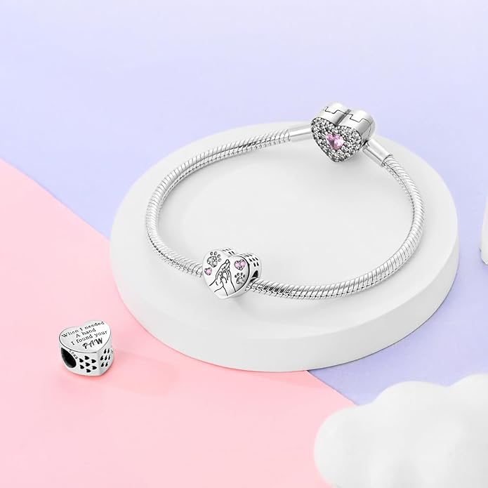 NARMO S925 Sterling Silver Charms Hamsa Charm for Pandora Bracelets Cross Charms for Bracelets Perfume High Heels Dangle Charms Silver Charms for Women