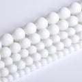 90PCS 8mm Natural White Porcelain Agates Stone Round Beads for Jewelry Making Spacer Loose Spacers Beads DIY Bracelets 32" 2 Strand