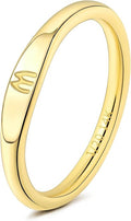 Gold Initial Rings for Women Non Tarnish Thumb Rings for Teen Girls 14K Gold plated for Women