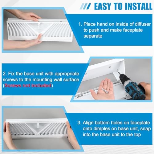 Yaocom 10 Pack Baseboard Register Vent 18 Inch Air Vent Covers - Image 4