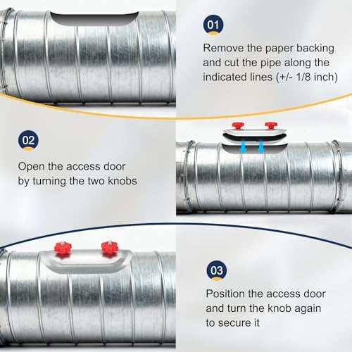PATIKIL 2Pcs 10" Round Duct Access Door, Duct Maintenance Access Door - Image 4