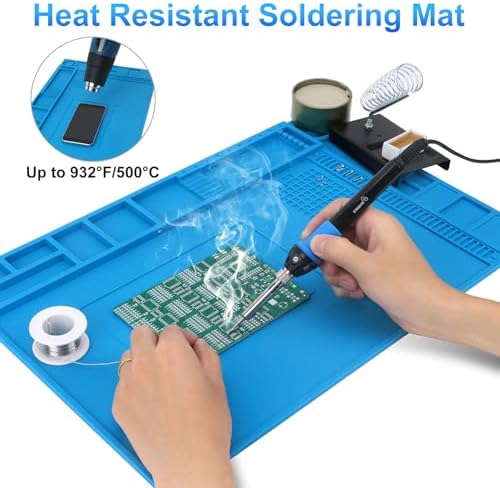 STREBITO Silicone Soldering Repair Mat Magnetic Work Mat 17.7''x11.8'' - Image 3