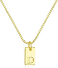 Initial Necklaces for Women 14K Gold Plated Letter Necklace Dainty Name Pendant Necklace Personalized Christmas Gifts for Women Trendy Gold Jewelry