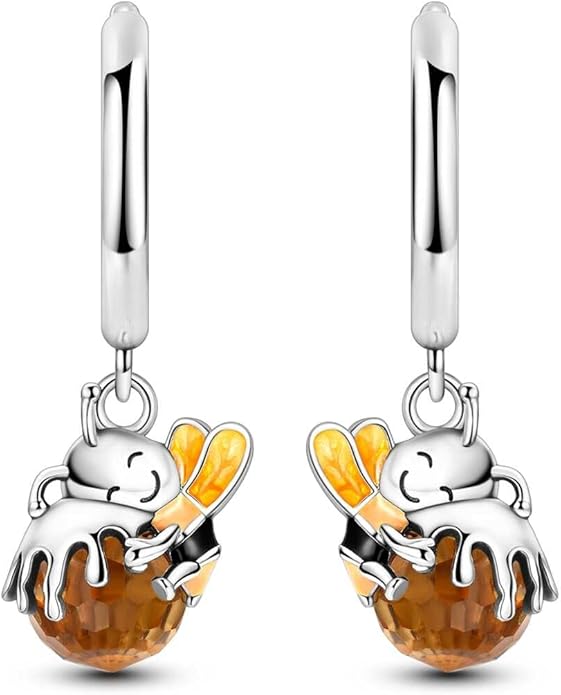 LAZA 925 Sterling Silver Hoop Earrings for Women, Hypoallergenic Huggie Butterfly Dangle Drop Earrings Colorful Flower Earrings Jewelry Gifts