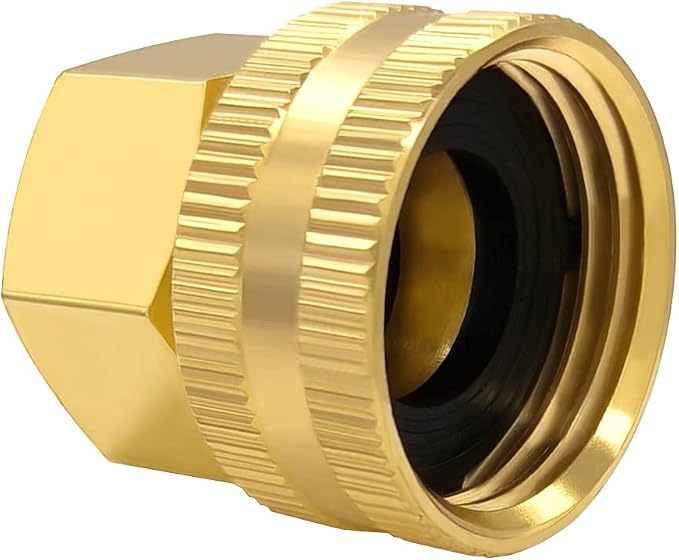 Hooshing 3PCS Garden Hose Adapter 1/2" NPT Female to 3/4" GHT Female Thread | - Image 3