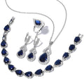 Classic Jewelry Set—Perfect for Weddings, Galas, and Everyday Wear—Includes Bracelet, Ring, Pendant Earrings, and Necklace ，Birthday Gift for Mother/Wife/Sister/Best Friend