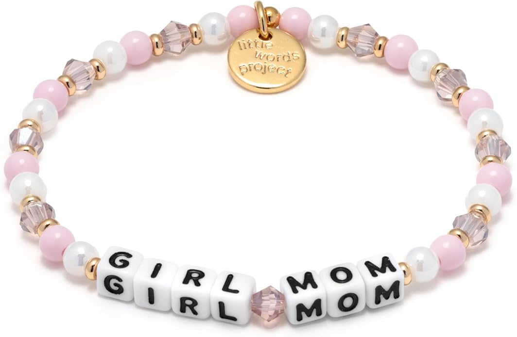 Little Words Project Mother's Day Gifts, The Original Word Bracelet, Made with Colorful Beads and Plated Brass Hardware, Handcrafted Design & Positive Message