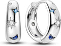 NARMO Earrings for Women 925 Sterling Silver Heart Hoops Small Colorful Rainbow Hoop Earrings Huggie Earrings
