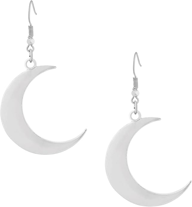 MINACHI Simple Crescent Moon Dangle Drop Earrings, Fashion Statement Jewelry Gift for Women