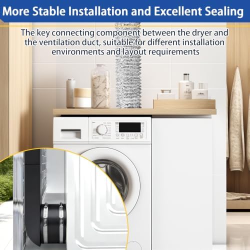 4 Inch Dryer Vent Kit with Outdoor Wall Exhaust Cover, Hooded Screen & - Image 7