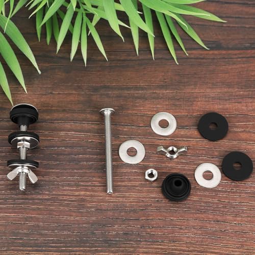 2PCS Universal Toilet Seat Screws Replacement Kit, Heavy Duty Toilet Tank Bolts - Image 3