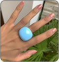 Colorful Chunky Acrylic Ring for Women,Vintage Statement Stackable Rings Candy Color Knuckle Finger Rings Y2K Fashion Classic Jewelry