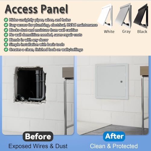 Gray Aluminum Access Door 8x18in Concealed Inspection Panel - Image 5