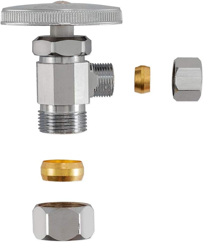 Eastman 3/8 Inch OD Compression x 5/8 Inch OD Compression Multi-Turn Angle Stop - Image 5