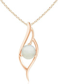 Angara Natural Moonstone Pendant for Women | Moonstone Angel Wing Bypass Pendant in 14K Solid Gold/Platinum With 18" Chain | Birthday, Anniversary, Gemstone Jewelry Gift