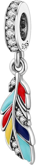 MULA 925 Sterling Silver Charms for Bracelets and Necklaces Airplane Passport Dangle Pendants Beads Butterfly Dragonfly Charms Jewelry Charm for Women