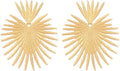 Gold Star Celestial Metal Star Geometric Statement Flower Earrings