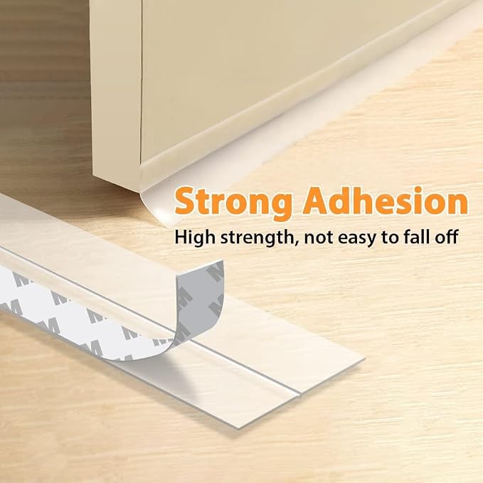 Weather Stripping Door Seal Strip Tape, Silicone Door Draft Stopper, Self - Image 4