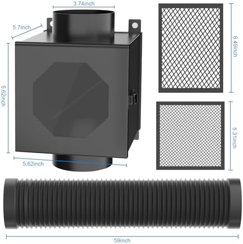 4 Inch Dryer Lint Trap Kit, Metal Lint Collector Box - Image 2