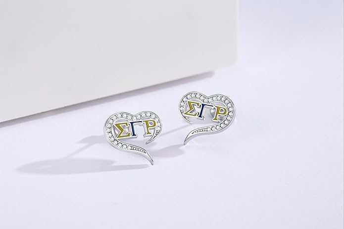 AKA/ZPB/DST/SGR/OES Sorority Gifts for Women 925 Sterling Silver Sorority Paraphernalia Gifts Greek Jewelry for Finer Women