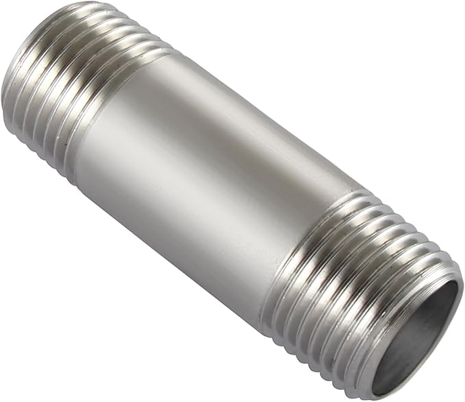 Beduan Stainless 1/2 NPT Male Threaded 2" Length Nipple Pipe Fitting | MPT by Beduan